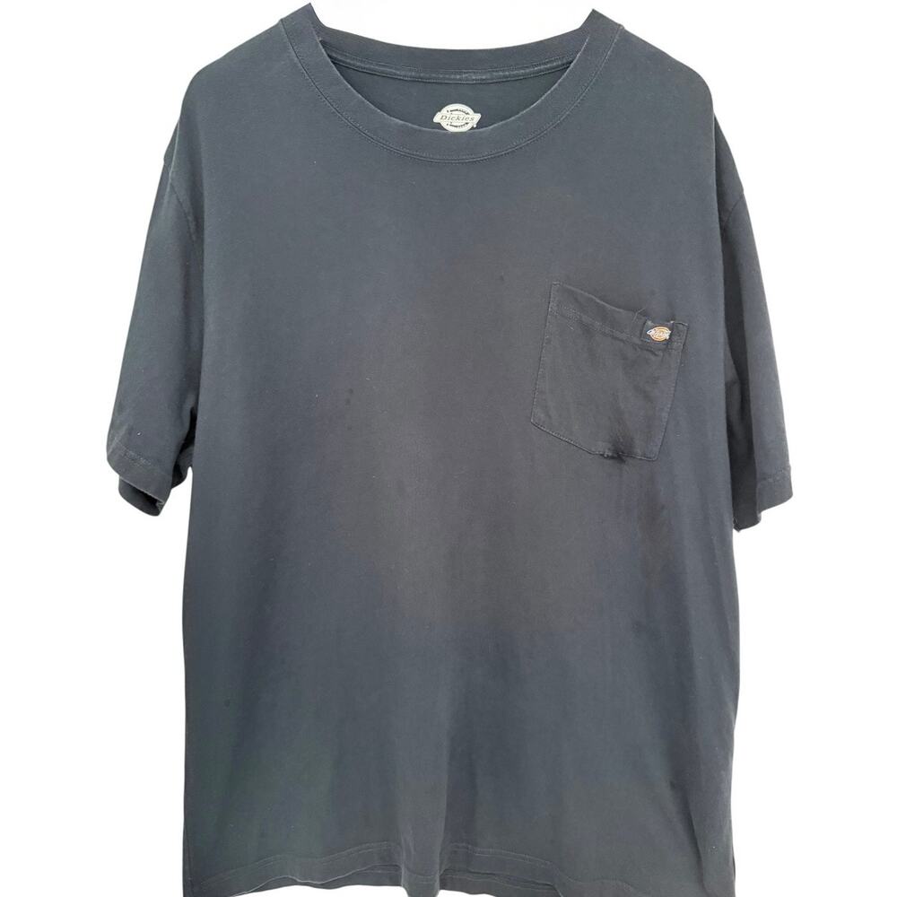 Dickies Pocket T Shirt Mens 2XL Blue Workwear Heavyweight Cotton Tee